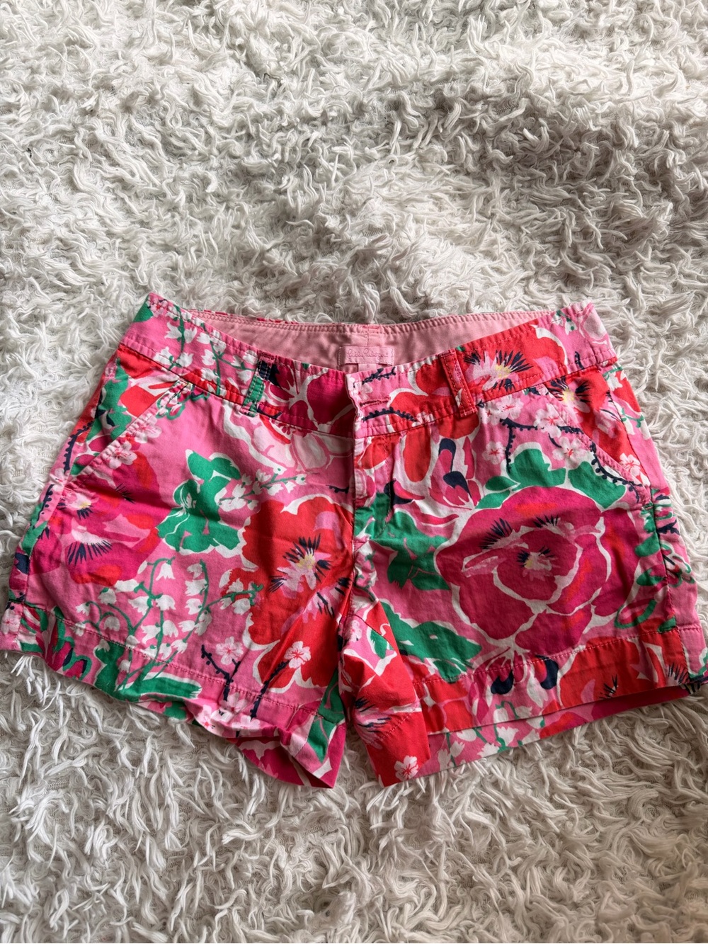 Lilly Pulitzer Pink Floral A Thing Called Love Shorts